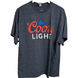 Coors Light Gray Vintage Logo Tee Shirt Men Sz XL